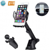 3-in-1 Windshield,Dashboard,Air Vent Car Phone Holder