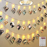 40 LED Photo Clips String Lights