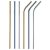 6 Pcs Metal Drinking Straws