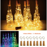 8 pcs Wine Bottle Lights with cork