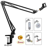 Adjustable Microphone Stand, URMI Desk Microphone Suspension Boom Arm Stand