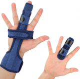 Aluminium Trigger Finger Splint for Arthritis, Finger Straightener Stroke Support Brace for Hand Surgery Reinforcement, Knuckle Immobilization Wrap, Fractures, Tendon, Sprains, Joint Pain Relief