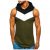 Anglewolf Men’s Hooded Patchwork Vest Tank Tops Casual Sleeveless Sports T-Shirt Top