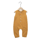 Baby Girls Boys Sleeveless Linen Jumpsuit