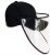 Baseball Hat Foldable Removable PVC Mask Protective Cap Black