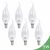 BESLAM LED Bulbs 5w Soft Light E14 Small Edison Screw, Energy Saving Candelabra Candle Bulbs, Flame Tip, 30W Incandescent Equivalent, Warm White 3000K, 6 Pack [Energy Class A+]