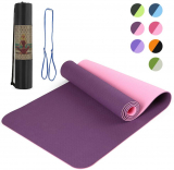 【Black Friday】Lixada Yoga Mat Non Slip Lightweight TPE Eco Friendly Pilates Exercise Mat for Floor Workout, Fitness & Hot Yoga 72″x 24″