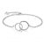 Blingfox 925 Sterling Silver Two Interlocking Infinity Circles Bracelet for Sister Friend Mother