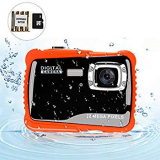 BOMEON Underwater Camera for Kids 12MP HD Underwater Action Camera Camcorder with 8X Digital Zoom 2.0 Inch LCD Display with 8G SD Card