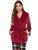 Bricnat Women’s Robe Coat Bed Jacket Medium Cardigan Long Sleeve Warm Bathrobe Soft Pyjama Top Flannel Housecoat Sleepwear Fleece Lounge Wear Night Wear with Belt 2 Pockets