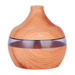 cietact Wood Grain Humidifier USB 300ml Aroma Essential Oil Diffuser with 7 Color LED Lights