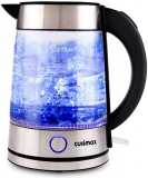 Cusimax 1500W Stainless Steel Electric Kettle,1.7L Illuminating Water Kettle, with Auto Shut-Off and Boil-Dry Protection, CMWK-150.