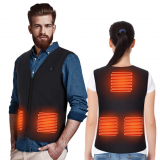 DOACT Heated Vest Jacket for Men and Women, Electric Body Warmer Gilet, Heat Clothing USB Charging for Therapy, in Cold Winter Outdoor Motorcycle, Hiking, Skiing with 5 Heat Pad Keep Warm No Battery