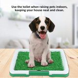 Dog Pet Potty Mat Grass Pad with Mesh+Collection Tray Home Indoor Restroom Toilet Pee Training