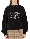 Dresswel Strong As A Mother Sweatshirt Womens Long Sleeve Tops Crew Neck Pullover Jumpers Blouse