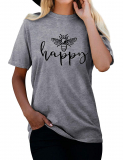 Dresswel Women Bee Happy T-Shirt