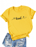 Dresswel Women Bee Kind T-Shirt Crew Neck Short Sleeve Tee Tops Bee Graphic T Shirts