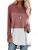 Dresswel Women Colorblock Long Sleeve T-Shirt Pullover Crew Neck Jumper Blouse Tunic Tops for Ladies