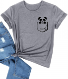 Dresswel Women Cute Pocket Panda T-Shirt