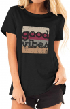 Dresswel Women Good Vibes T-Shirt