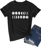 Dresswel Women Lunar Phase Graphic Print Shirt