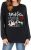 Dresswel Women Mistletoe Kisses Christmas Wishes Sweatshirt Xmas Jumpers Pullover Long Sleeve Tops