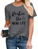 Dresswel Women Rokin The Mom Life T-Shirt