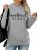 Dresswel Women Weekend Vibes Sweatshirt Pullover Crew Neck Long Sleeve Tops Shirt Jumpers Blouse