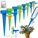 Eurobuy Plant Waterer Self Watering Spikes System with Slow Release Control Valve Switch,Automatic Vacation Drip Irrigation Watering Devices,for Indoor Outdoor Home Office Plants-12 Pack