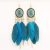 Feather Long Tassel Drop Earrings