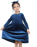 Girls Long Sleeve Velvet dress