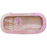 Glitter Kids Pen Pencil Case Girls Cosmetic Pouch Bag Stationery Organizer for Middle High School Office (Pink)