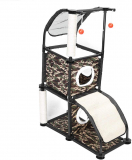 Greensen 3 Layers Cat Playhouse Kitten Climbing Scratcher Pet Play Sleep House (Camouflage)