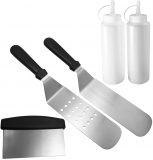 Grill and Griddle Spatula Barbecue Tools Set (5 Piece)