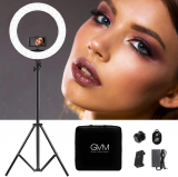 GVM 14 inch Ring Light with Stand 3200K-5600K Bi-Color Dimmable 192 Ring Light with Bluetooth Receiver for Smartphone YouTube Video Shooting Self-Portrait and SLR Camera, with Carry Bag