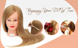 Hairdressing Training Head Luckyfine 35% Real Hair