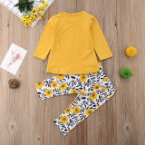 Haokaini Infant Toddler Letter Long Short Sleeve Shirt Flower Pants Shorts Tracksuit Set for Baby Girls.