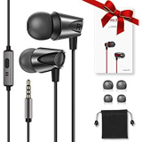 In-Ear Headphones,High Definition Wired Earphones Comfortable Tangle Free Earbuds with Deep Bass for iPhone,iPod,Android Smartphones,MP3 Players,Tablets and all 3.5mm Audio Jack (Black)