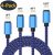 iPhone Charger Cable Lightning Cable 4Pack 3/6/6/10FT Charging USB Syncing Data Nylon Braided Cord Compatible with iPhone 11/Xs/Max/XR/X/8/8 Plus/7/7 Plus/6/6S/6 Plus/5S/SE/Mini/Air/Pro F13