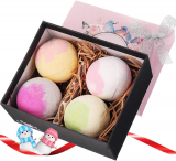 Janolia Bath Bombs, 4 Pcs Natural Spa Kit for Skin Care and Relaxation, Set for Mom,Wife,Girlfriend