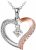 J.Rosée Necklaces, Love Heart Necklace, Pendant Necklace with 925 Sterling Silver 5A Cubic Zirconia, Sprakling Love Best Gifts for Women with Gift Packed