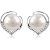 J.Rosée Pearl Stud Earrings 925 Sterling Silver Freshwater Cultured Pearl 5A Cubic Zirconia Earrings for Women Girl