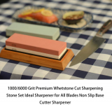 KKmoon Whetstones 400/1000 3000/8000 Grit, Premium Whet Stone Professional Knife Sharpening Stone Set Ideal Sharpener for All Blades with Non-Slip Base Cutter Sharpener and Angle Guide