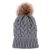 Kobay-women Child Winter Rib Knitted Hat Beanie with Cosy Fleece Liner and Faux Fur Pompom Chunky Faux Fur Bobble