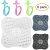 KOMIWOO Shower Drain Hair Catcher+Drain Snake, Kitchen Bath Drain Cover Sink Strainer.[Upgraded Silicone][Strong Suction]