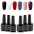 Lagunamoon Gel Nail Polish Set 6 Classic Colours Black White Red Gray Dark Purple Nude Gel Polish Soak Off UV LED Manicure Set Requires Drying Under Nail Lamp,8ML Each Bottle.