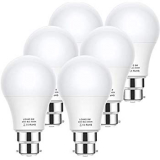 LED Bulb Bayonet B22 9W, 820LM, LOHAS B22 Bayonet Light Bulb, GLS Bulb, Equivalent to 60W, Warm White 3000K, Non Dimmable, Energy Saving Light Bulb, 6 Pack [Energy Class A+].