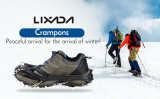 Lixada 19 Teeth Ice Crampons Stainless Steel Ice Snow Grips Ice Spikes Traction Cleats for Winter Ski Ice Snow Hiking Climbing