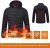 Lixada Heating Jacket Unisex USB Heating Coat Long Sleeves Electric Thermal Clothing