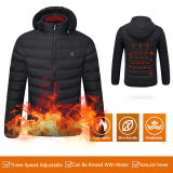 Lixada Heating Jacket Unisex USB Heating Coat Long Sleeves Electric Thermal Clothing